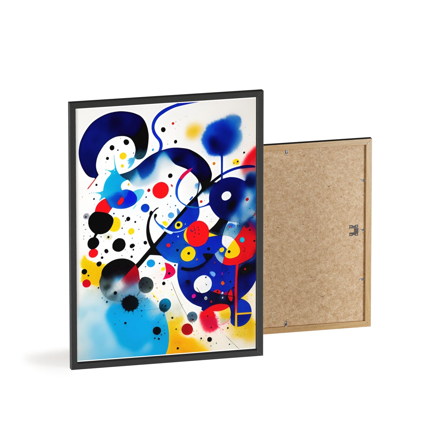 Poster with Wooden Frame, Inspired by Miro