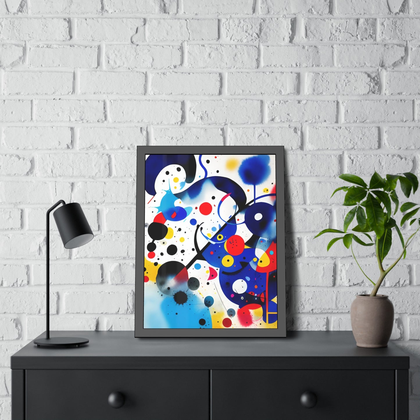 Framed Paper Poster, Inspired by Miro