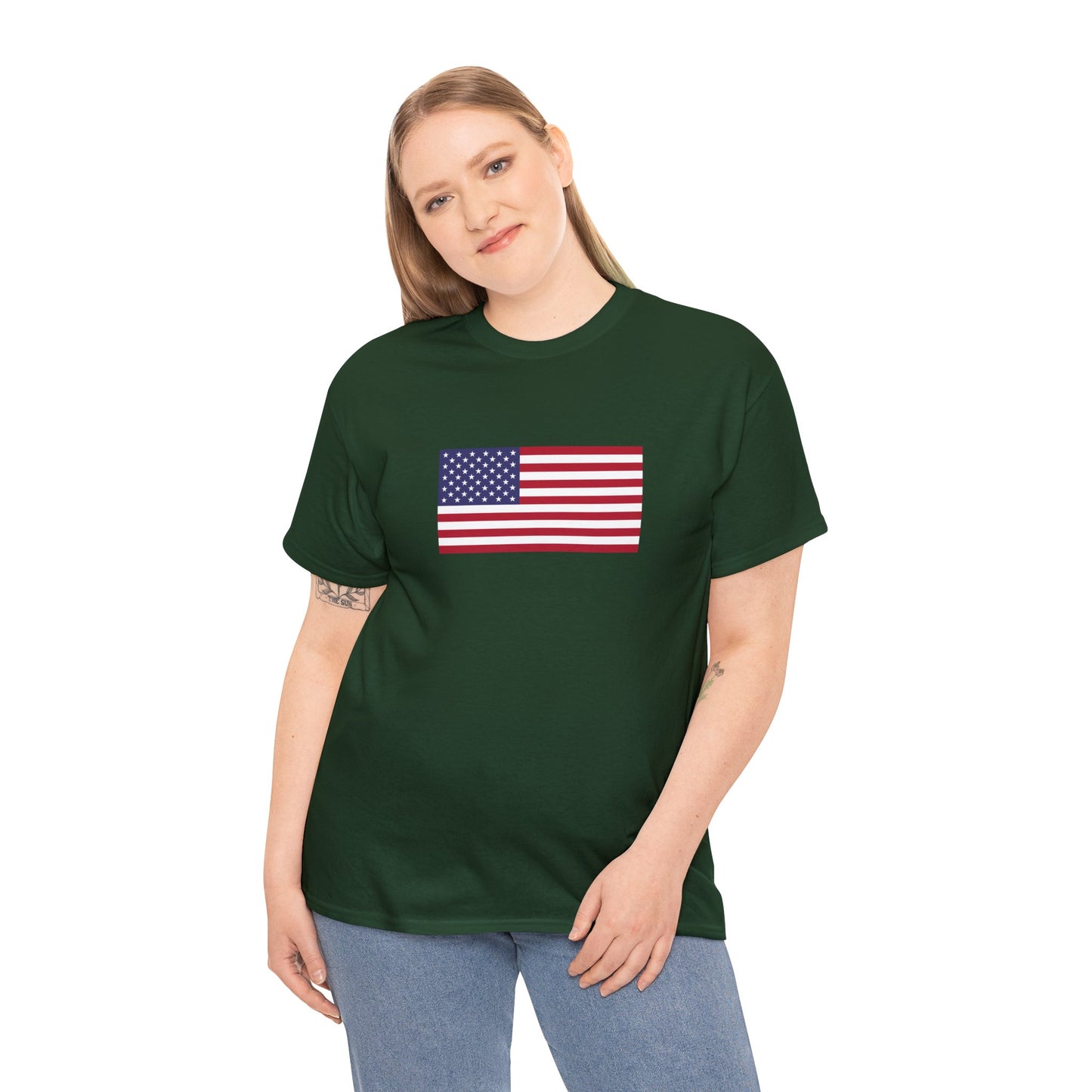 American Flag, Unisex Heavy Cotton Tee