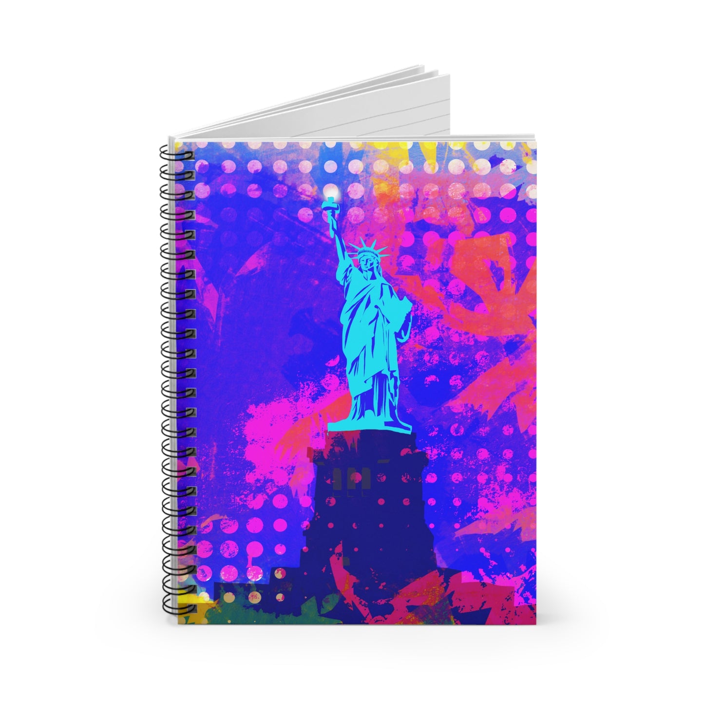 Statue of Liberty Pop Art, Notebook, Ruled Line