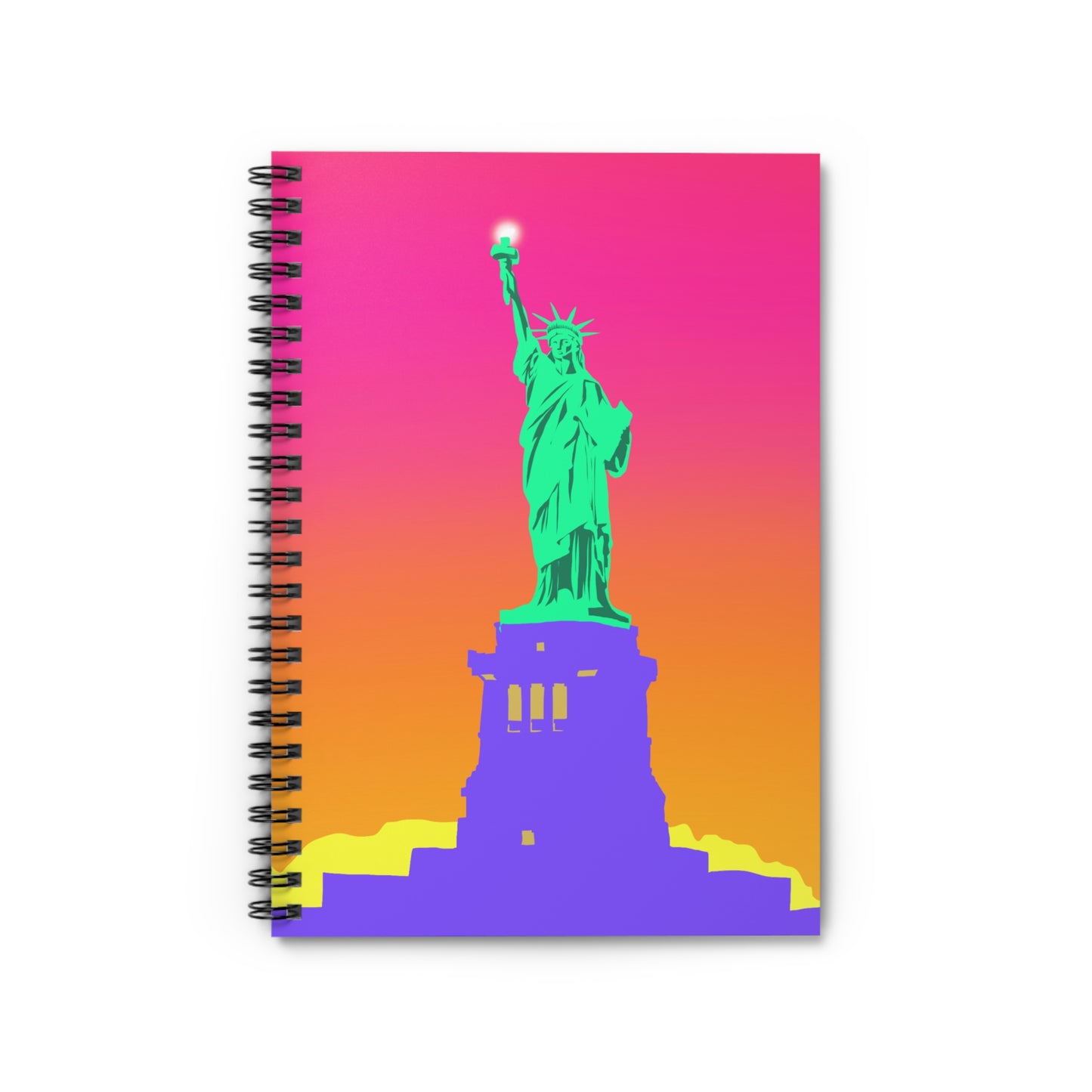 Statue of Liberty Pop Art, Spiral Notebook, Ruled Line