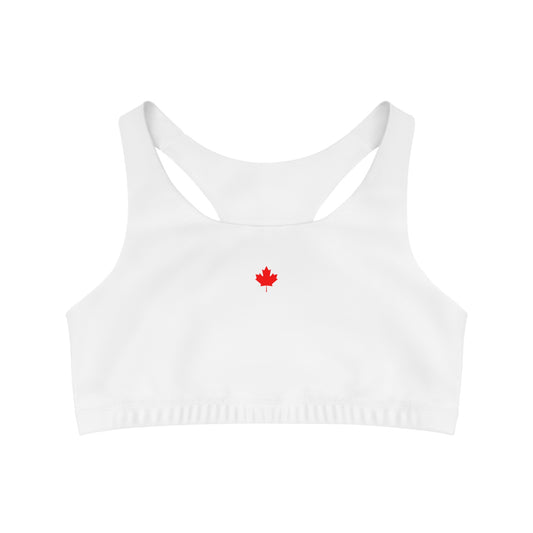 Seamless Sports Bra, Canadian Maple Leaf