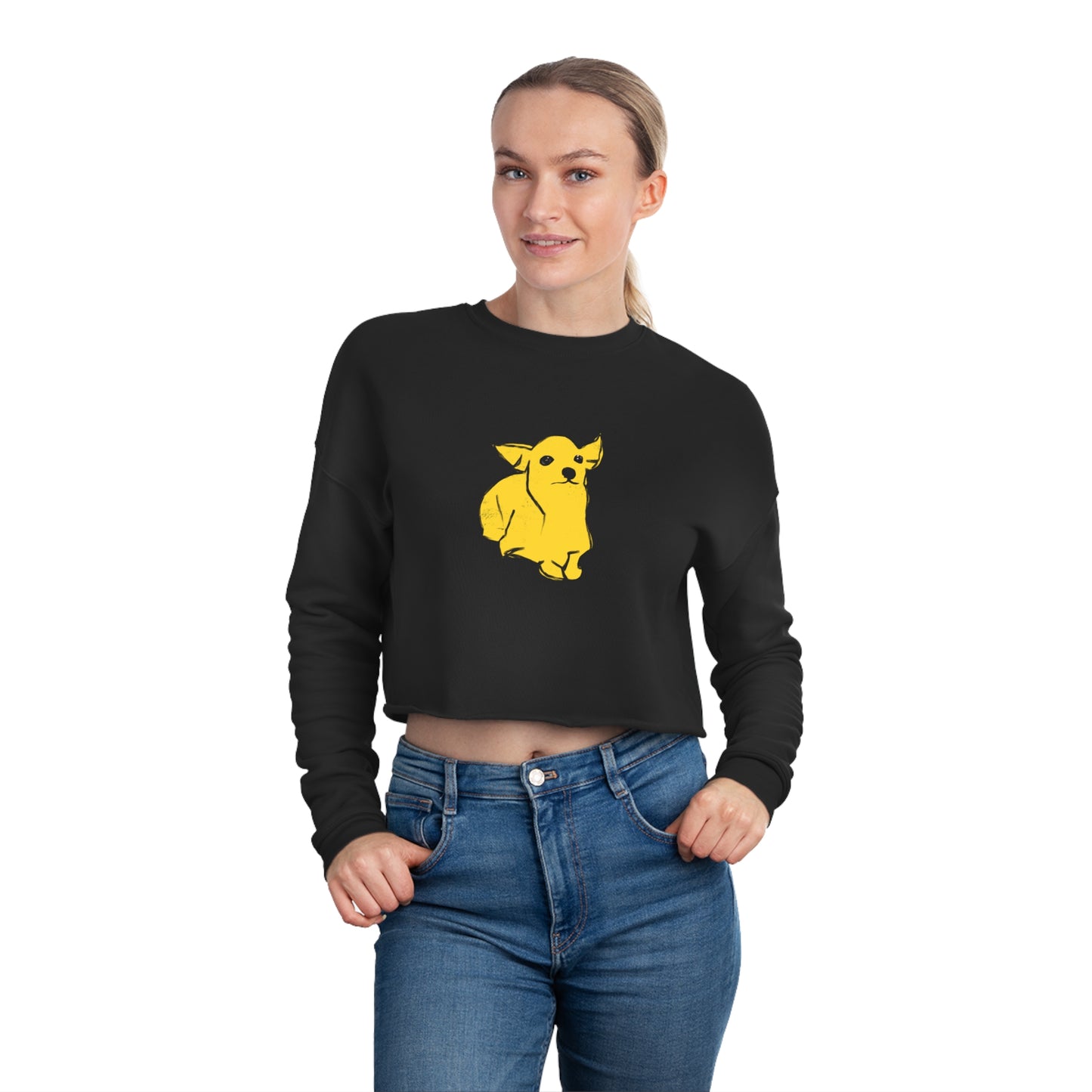 Chaco the Chihuahua, Women's Cropped Sweatshirt