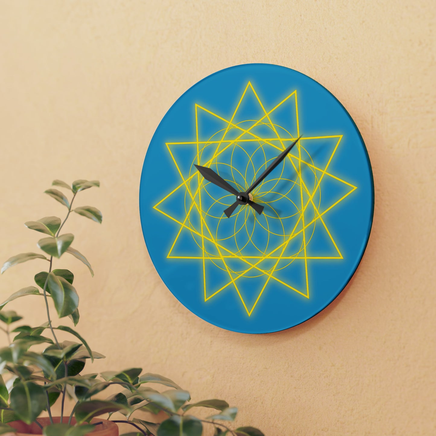 Sacred Geometry Acrylic Wall Clock