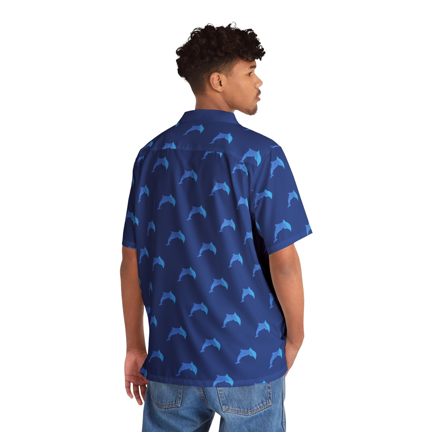 DOLPHINS, Men's Hawaiian Shirt