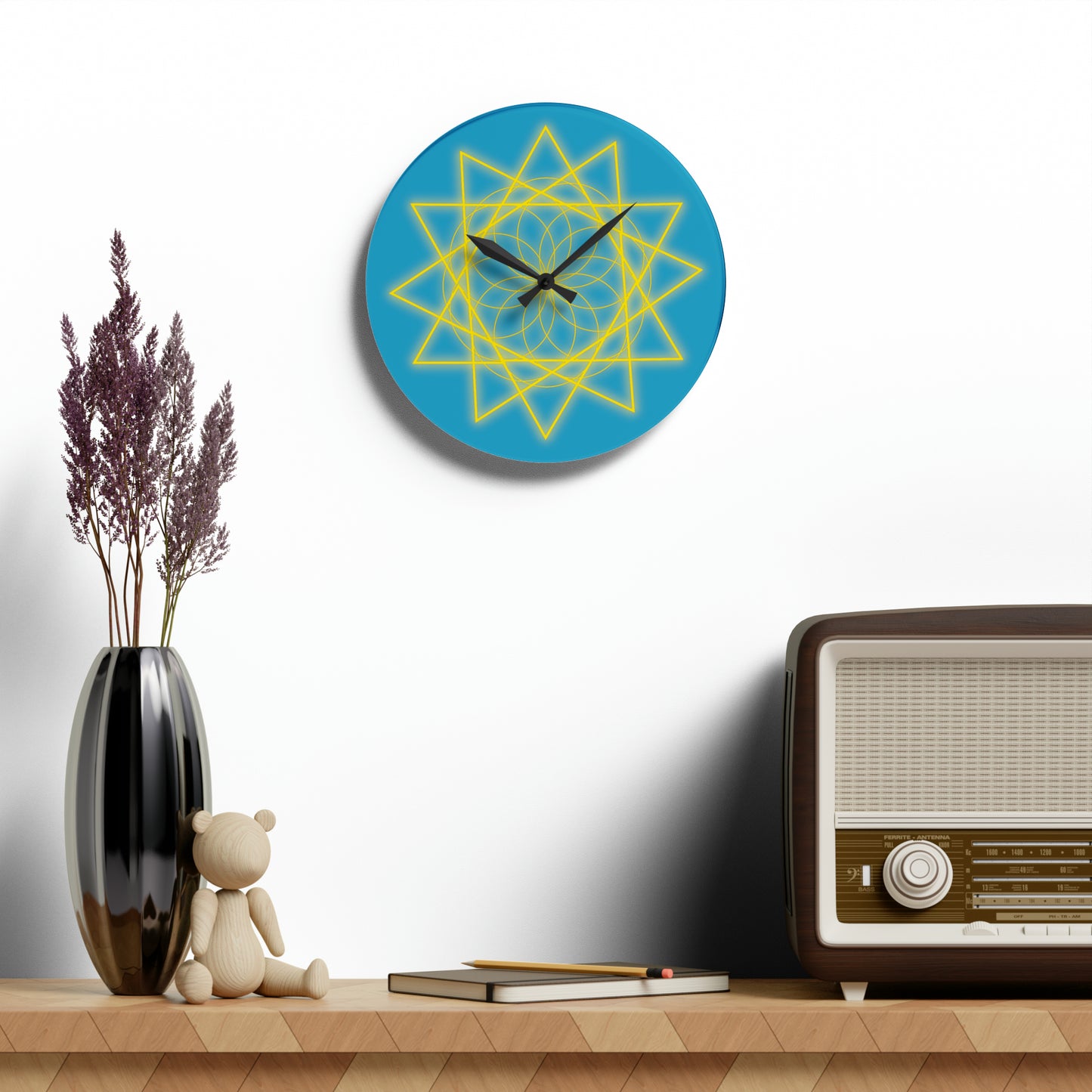 Sacred Geometry Acrylic Wall Clock