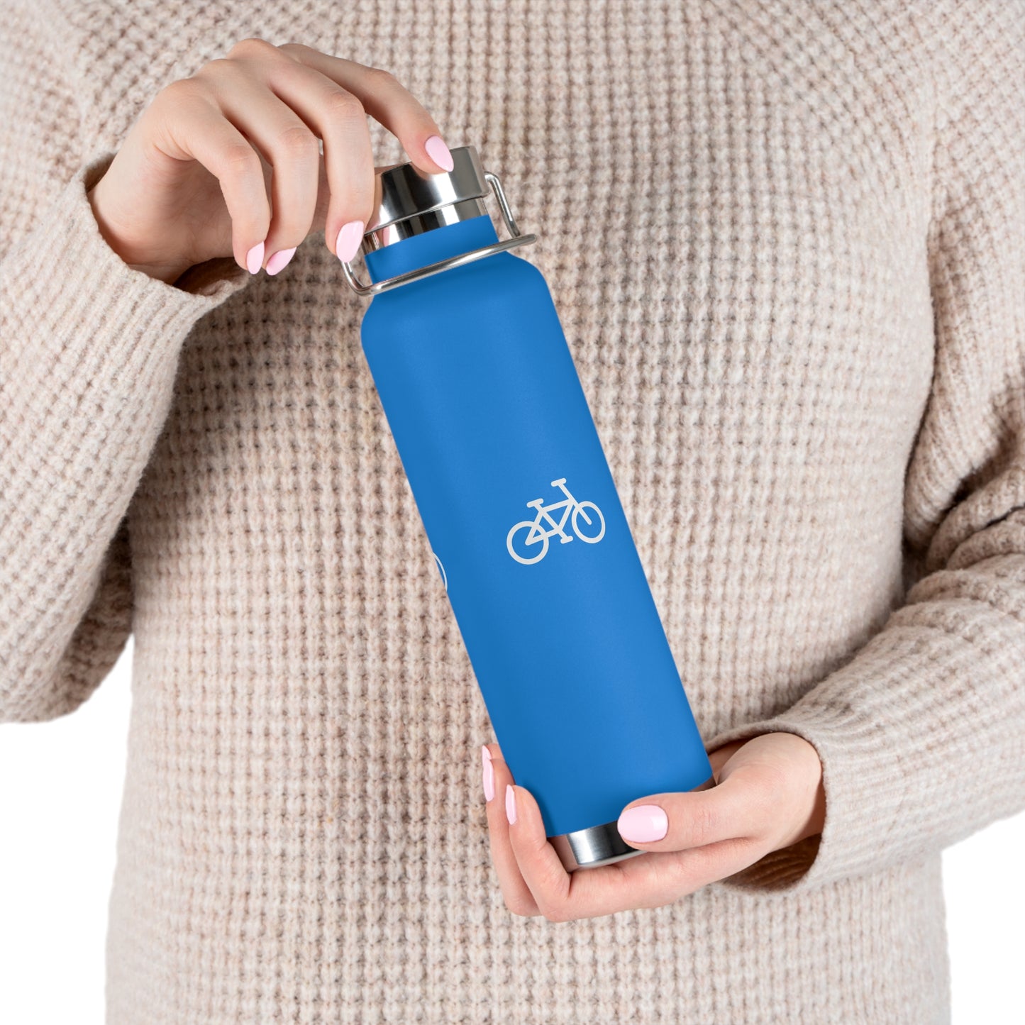 BIKE Copper Vacuum Insulated Bottle, 22oz