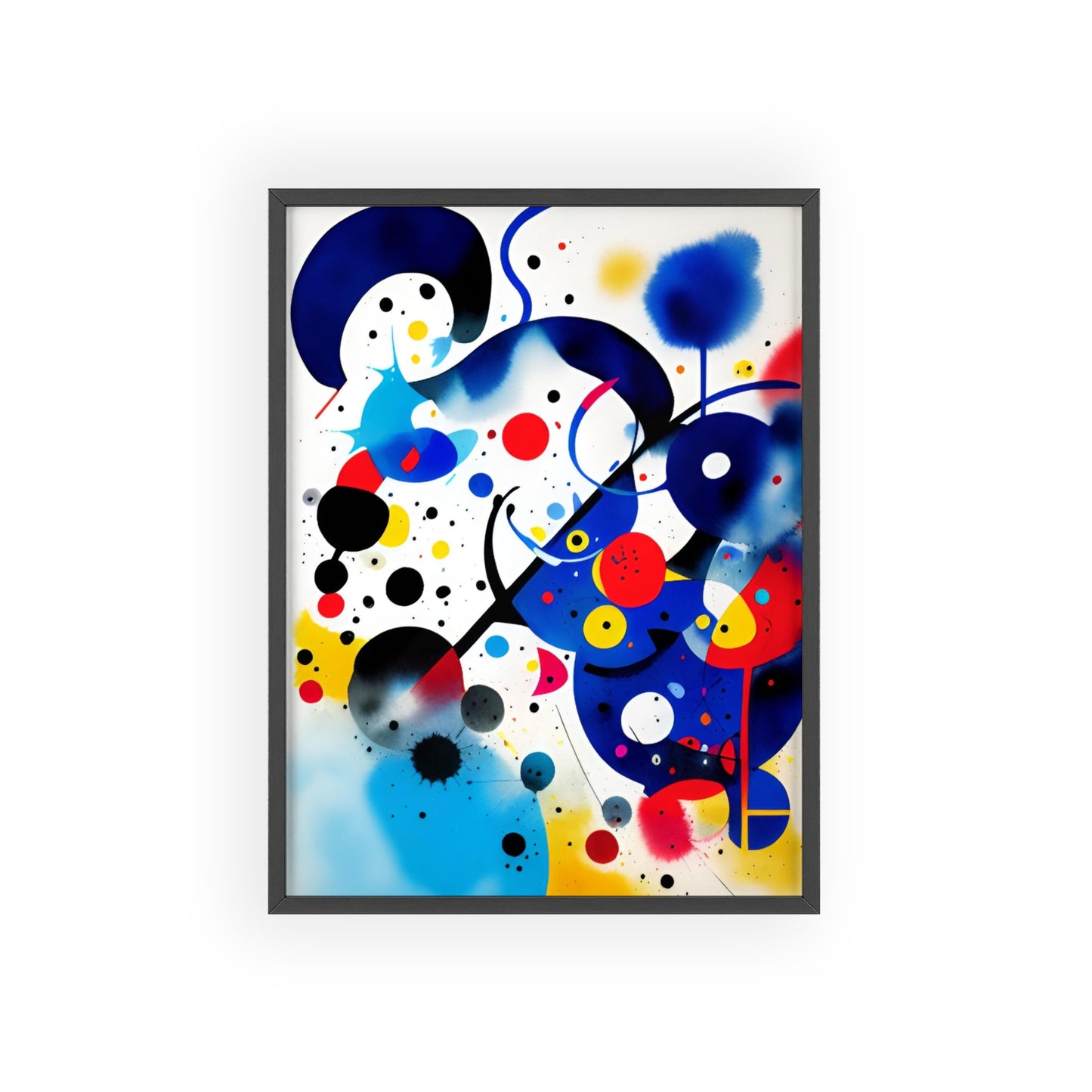 Poster with Wooden Frame, Inspired by Miro