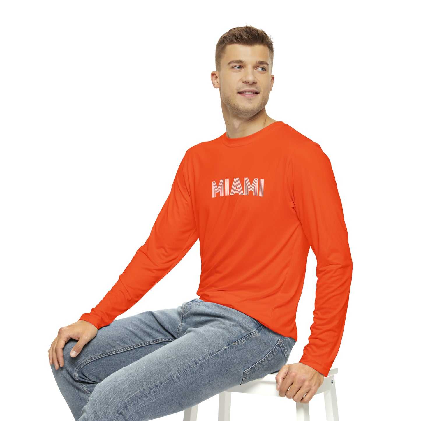 MIAMI Men's Long Sleeve Shirt, Orange