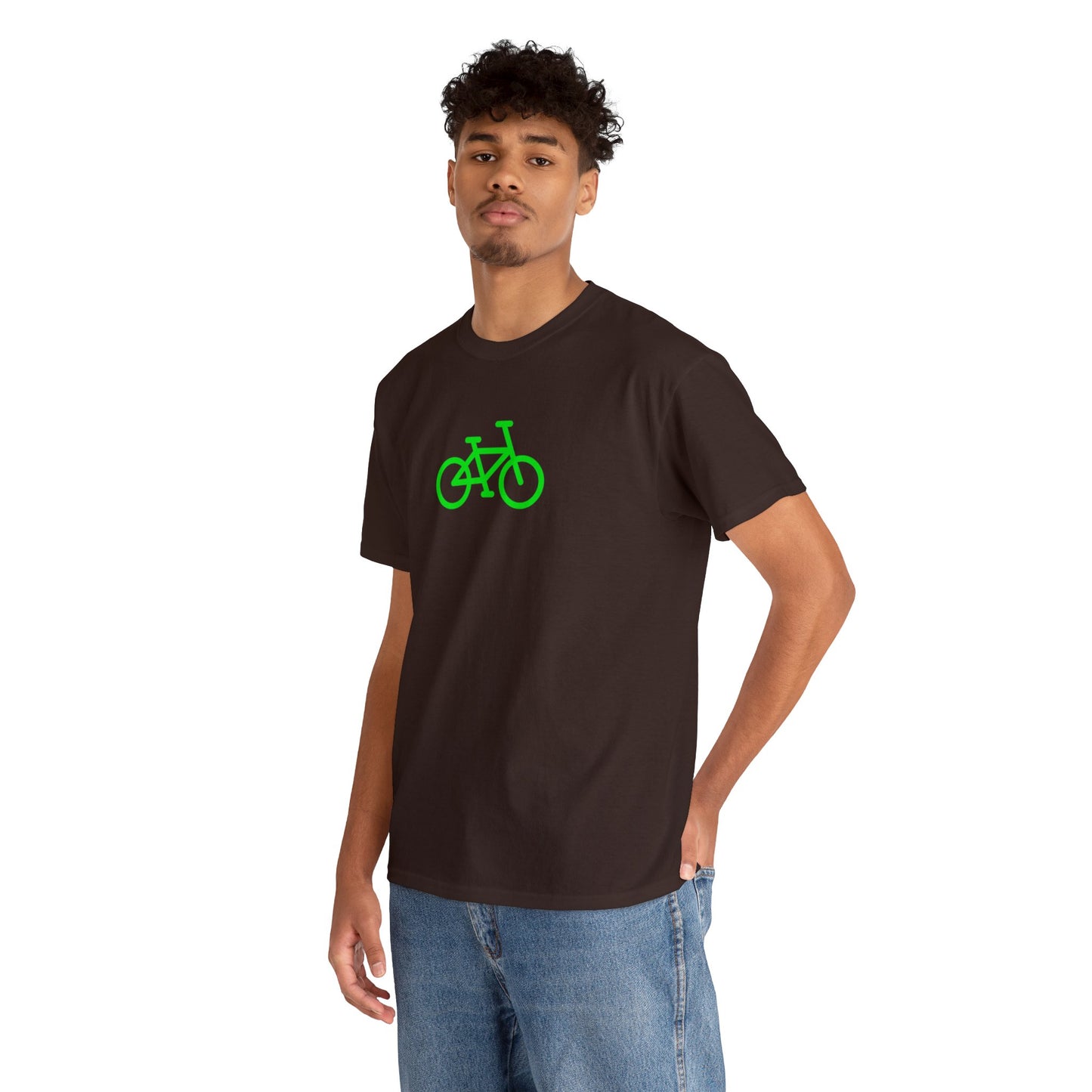 BIKE Unisex Heavy Cotton Tee, Green Print