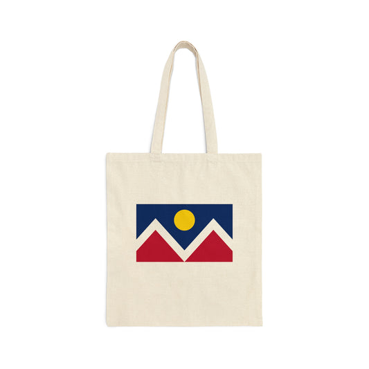 Denver Flag, Cotton Canvas Tote Bag