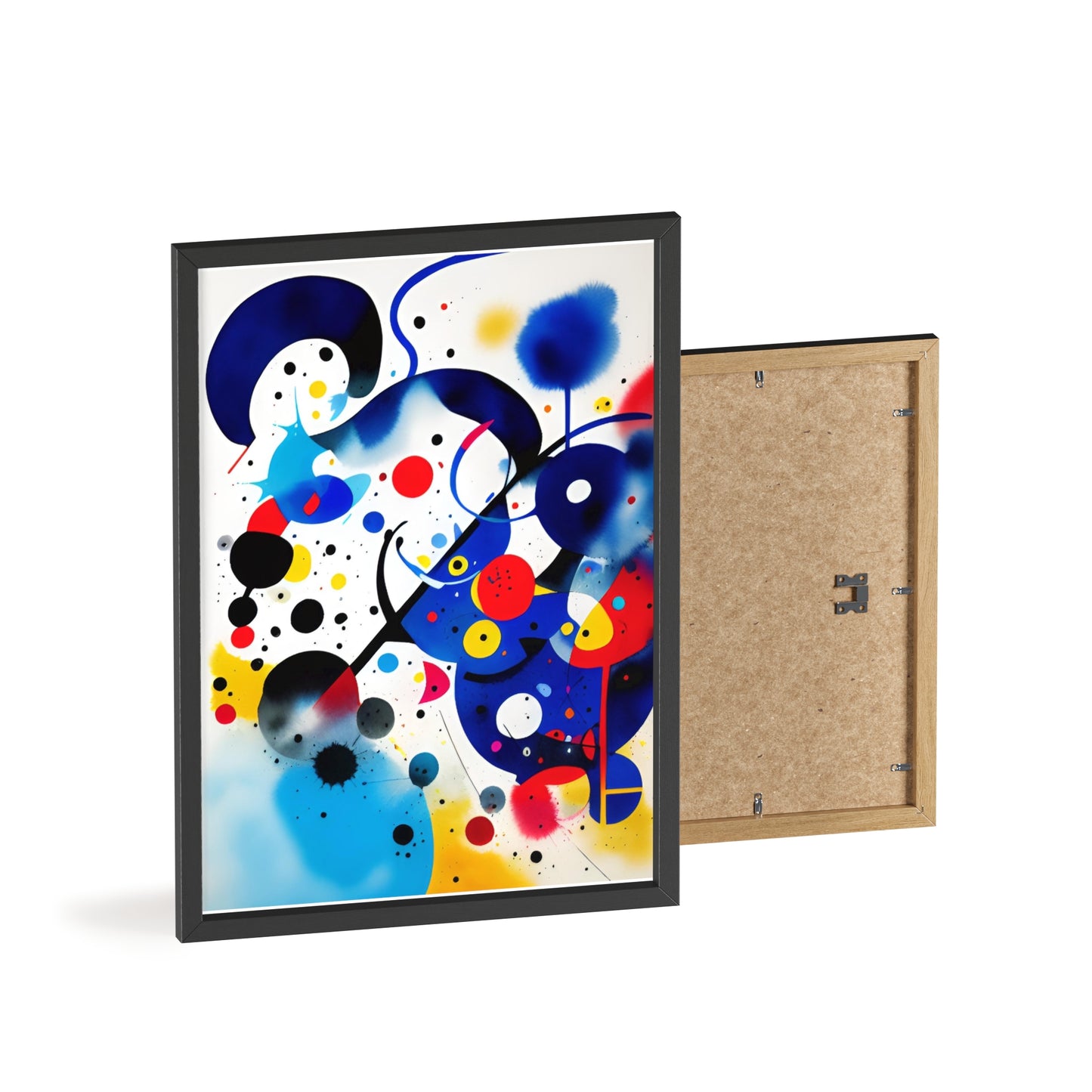 Poster with Wooden Frame, Inspired by Miro