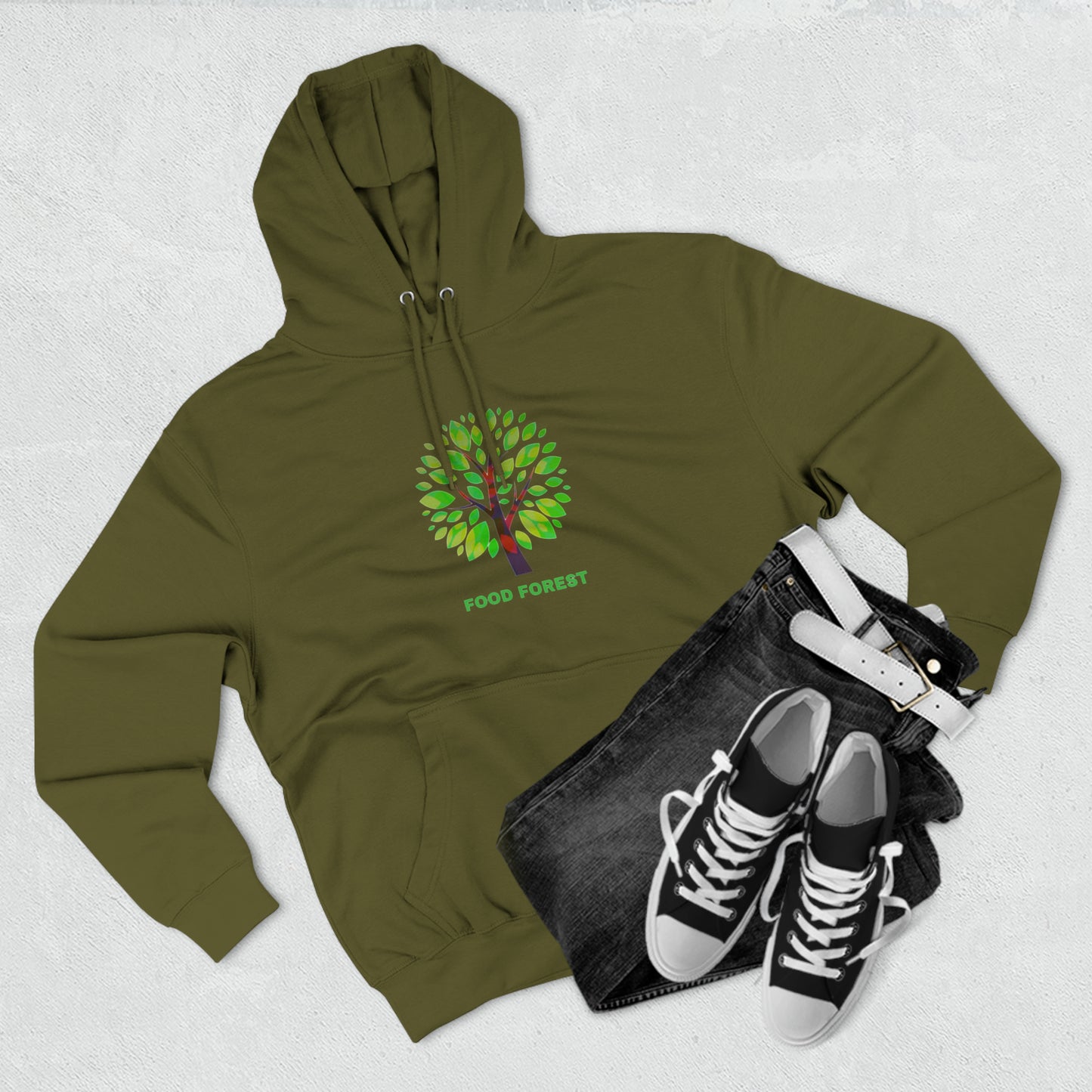 Unisex Premium Pullover Hoodie, FOOD FOREST