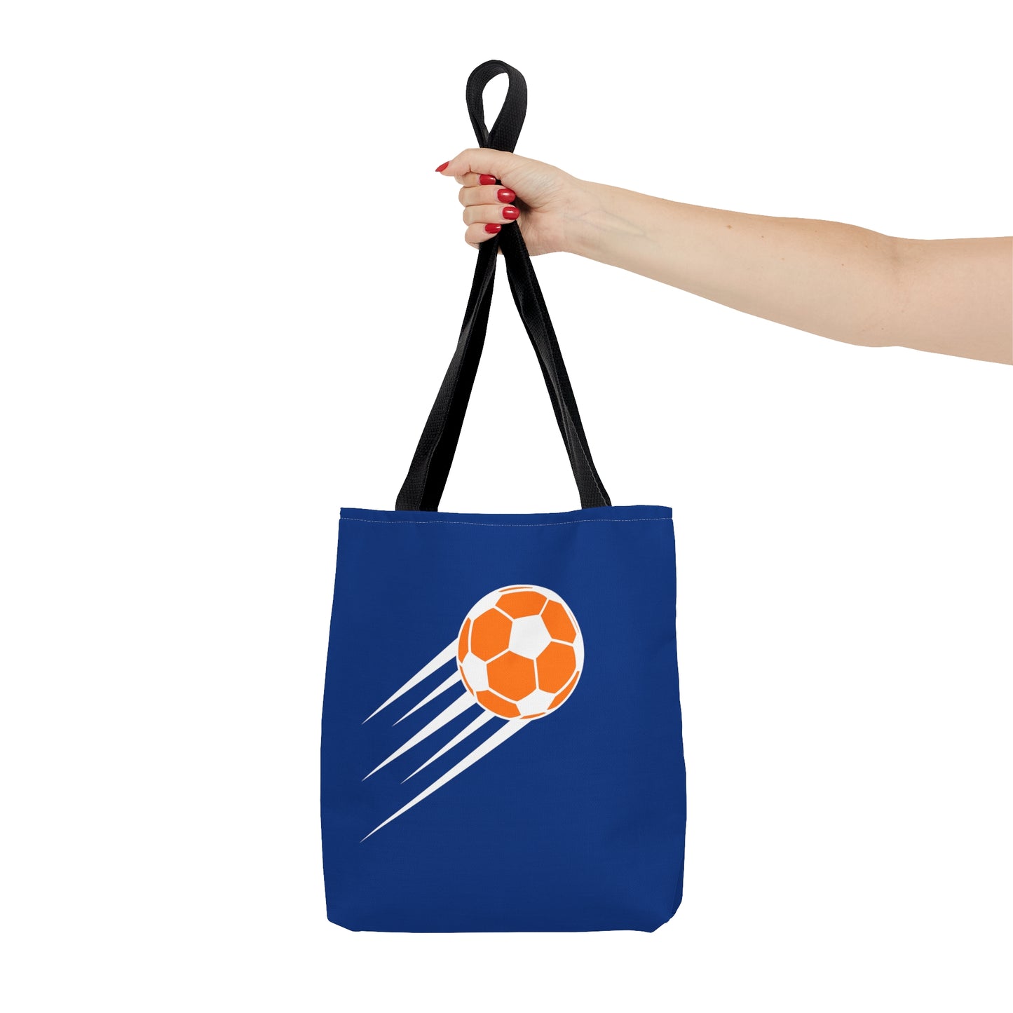 SOCCER Tote Bag, Blue and Orange