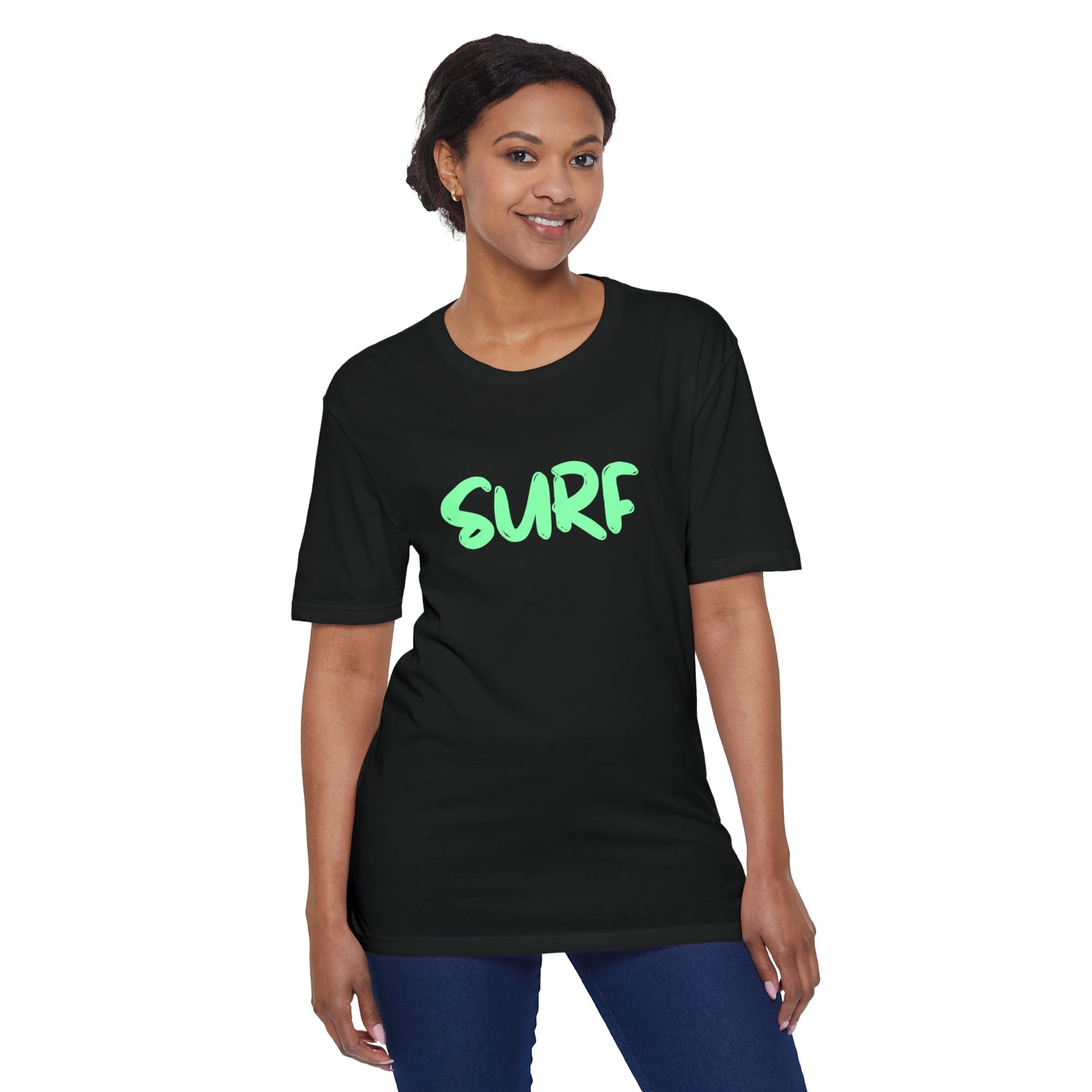 SURF Unisex District® Re-Tee®, Turquoise Script