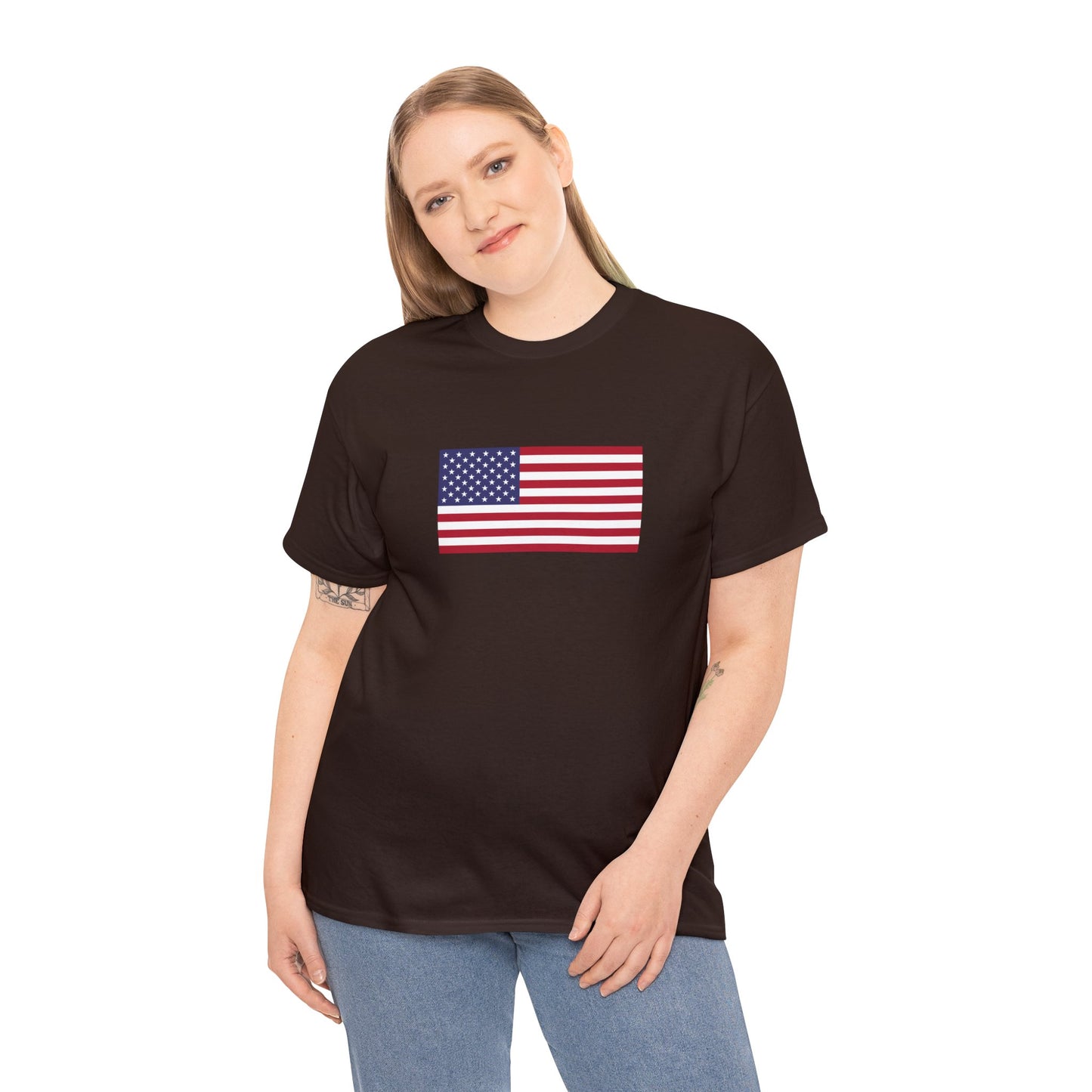 American Flag, Unisex Heavy Cotton Tee