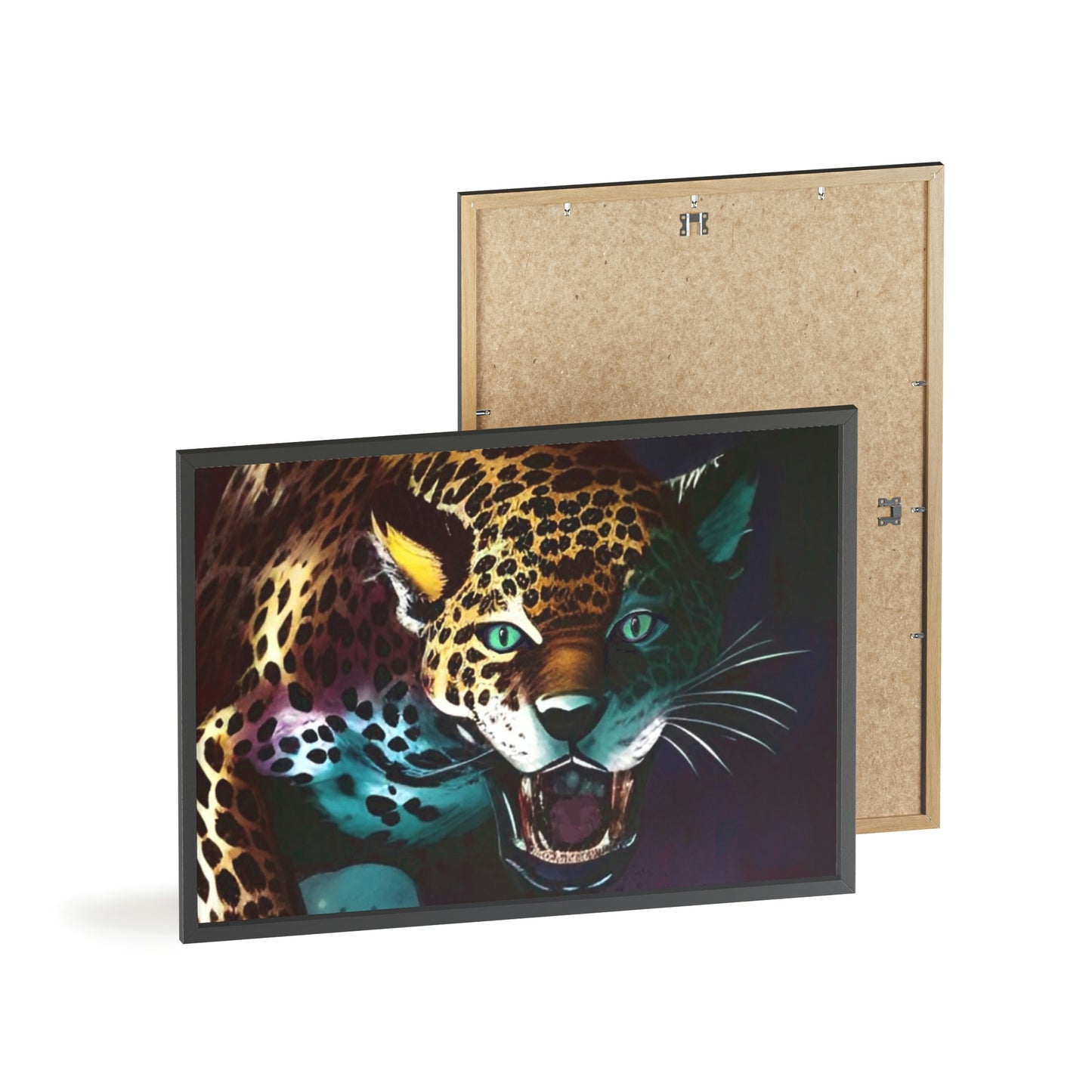 Jaguar Poster with Wooden Frame