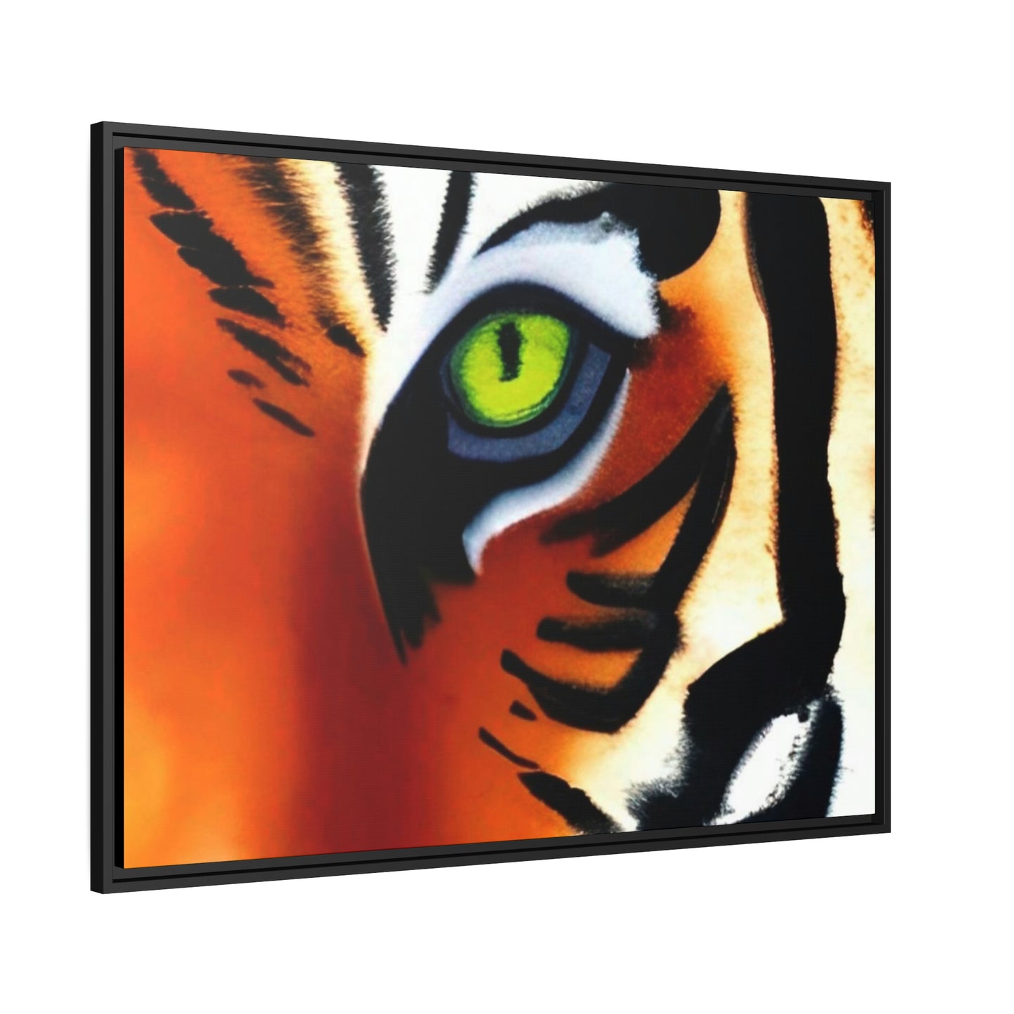 TIGER - Matte Canvas, Black Frame