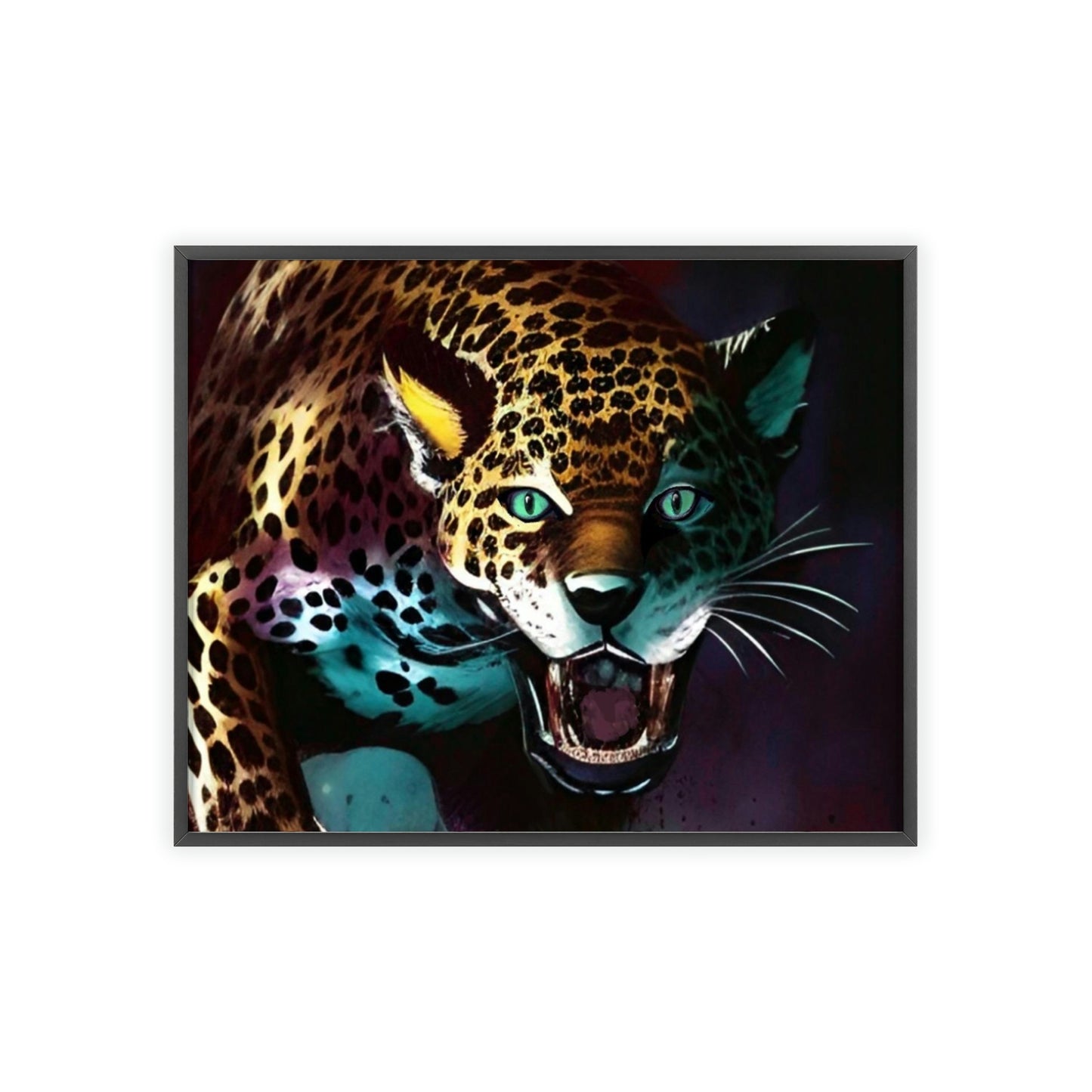 Jaguar Poster with Wooden Frame