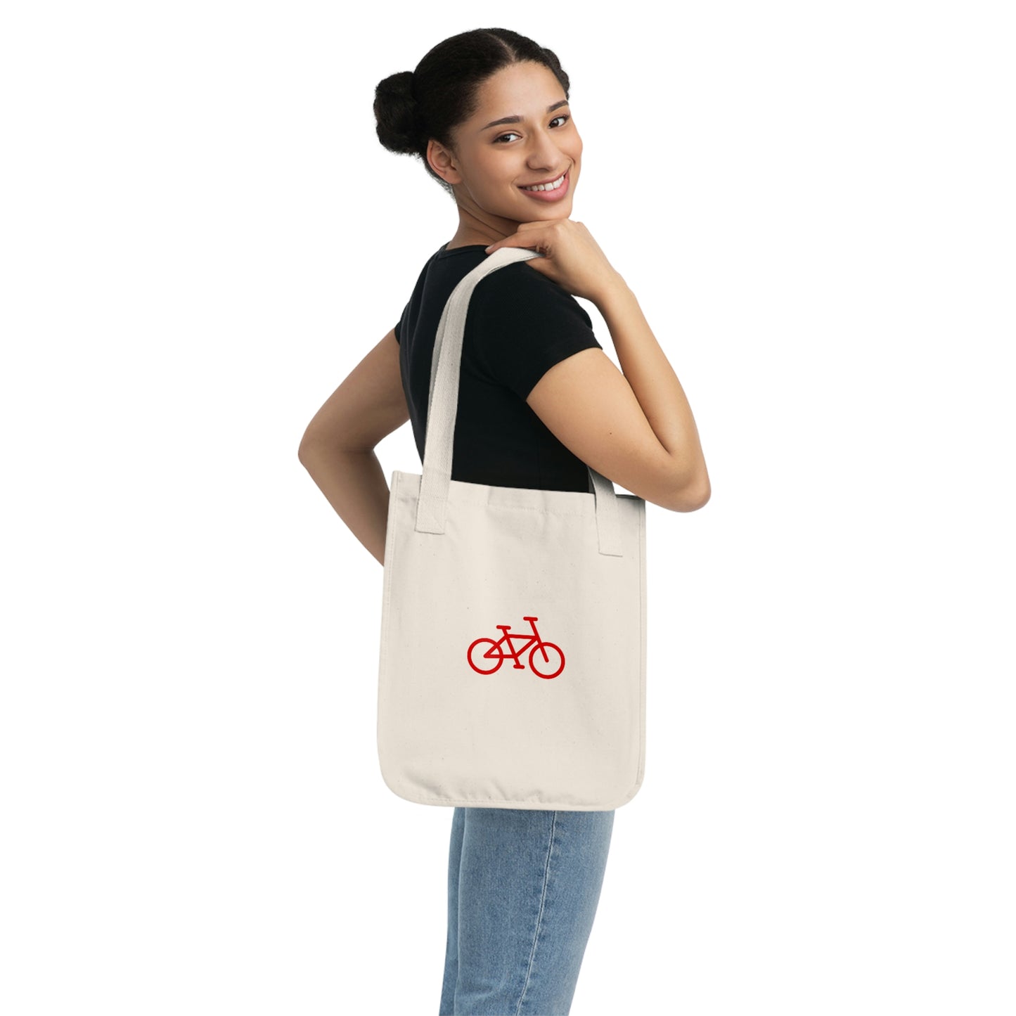 Organic Canvas Tote Bag - Bike