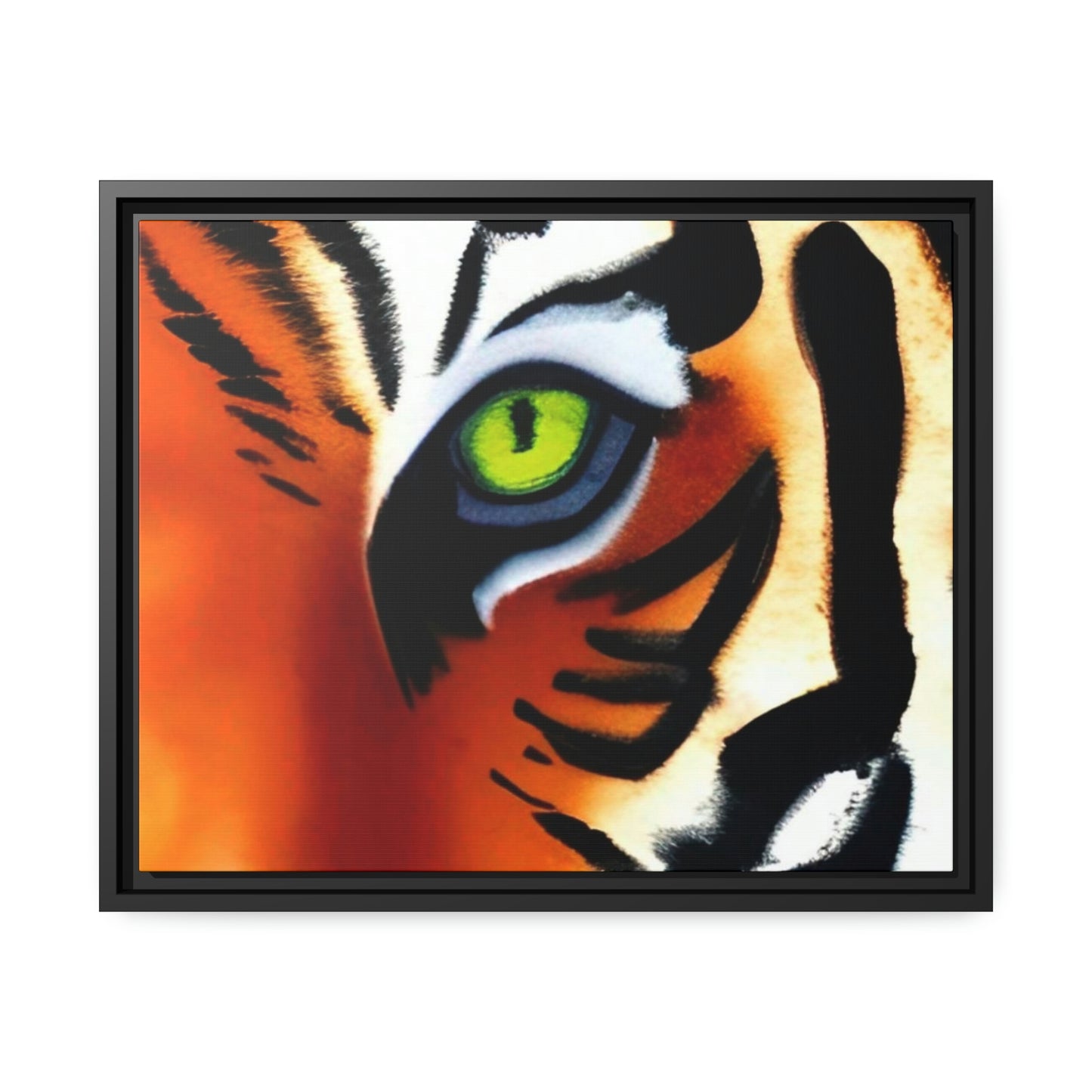 TIGER - Matte Canvas, Black Frame