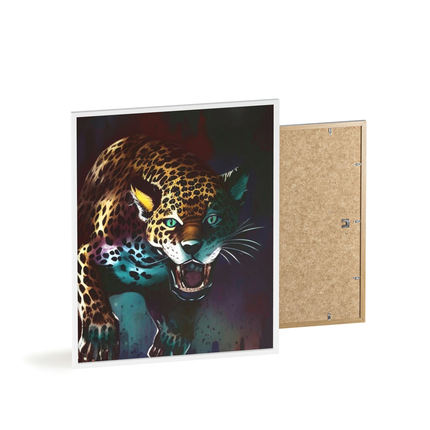 Jaguar Poster with Wooden Frame