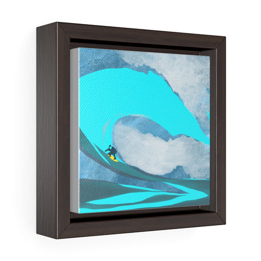 Surfing - Square Framed Premium Gallery Wrap Canvas