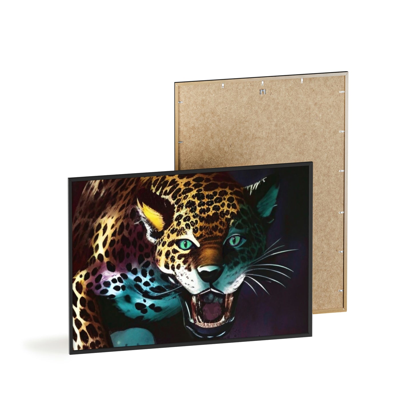 Jaguar Poster with Wooden Frame