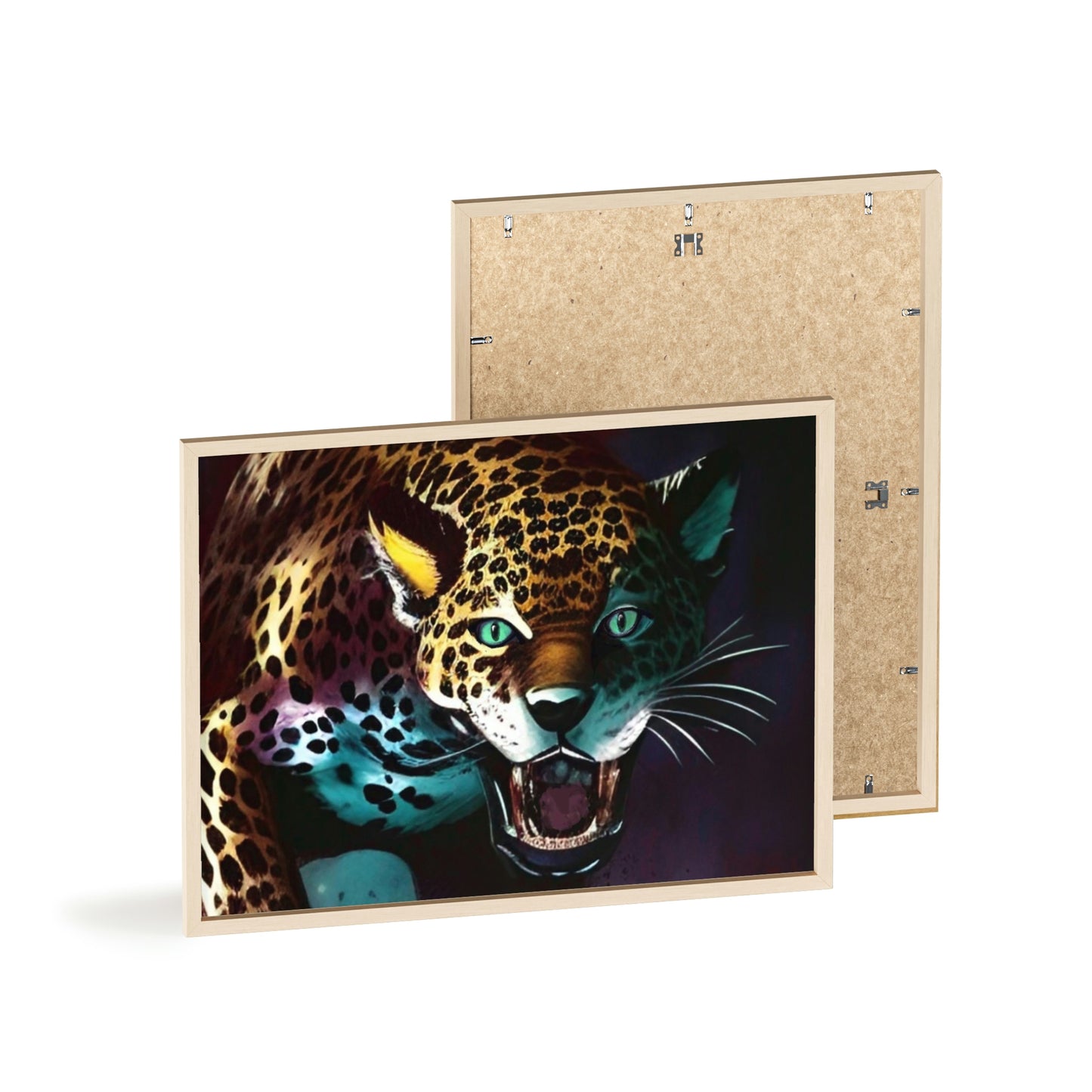 Jaguar Poster with Wooden Frame