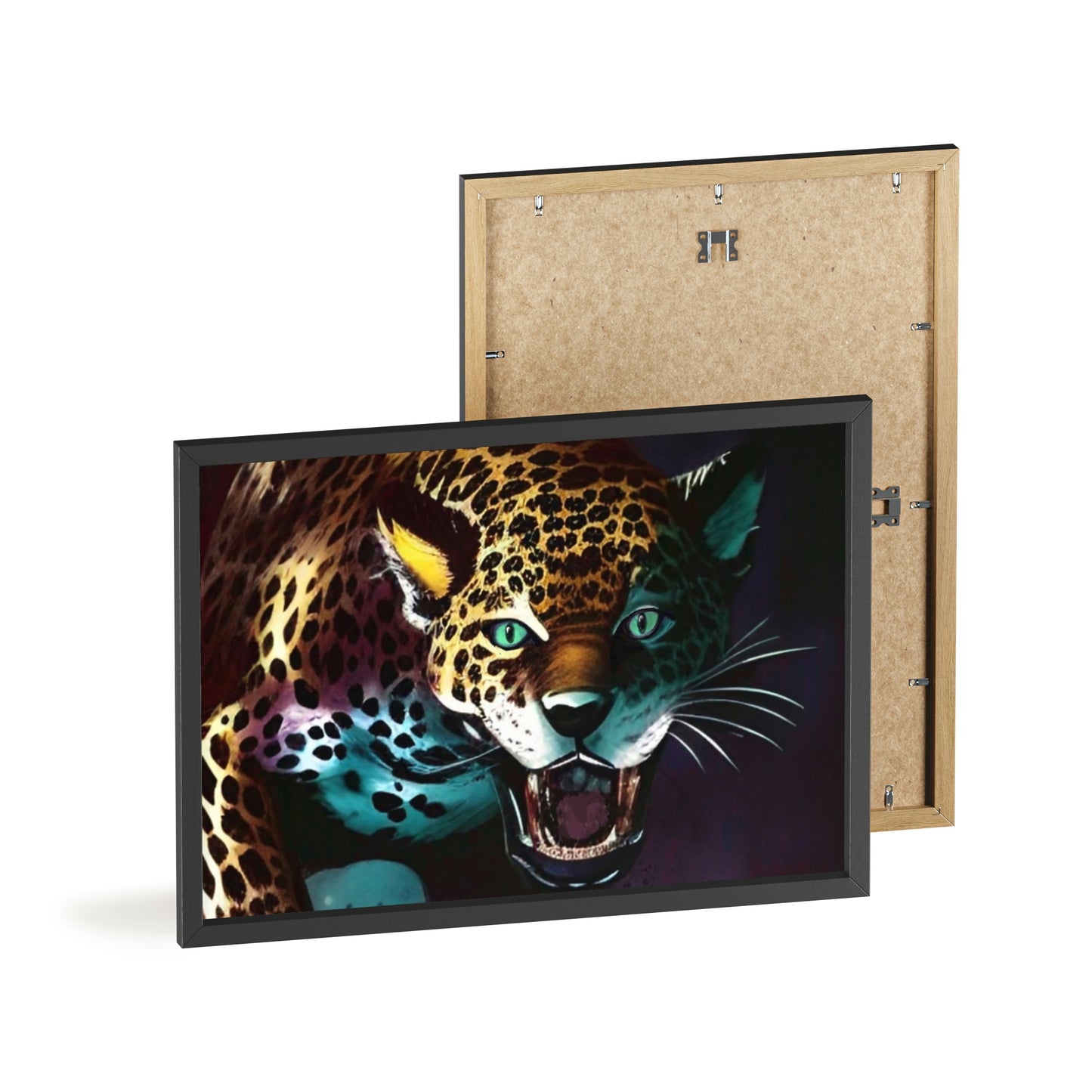 Jaguar Poster with Wooden Frame