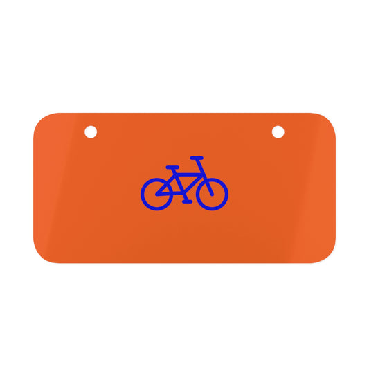 Mini License Plate - Orange + Dark Blue