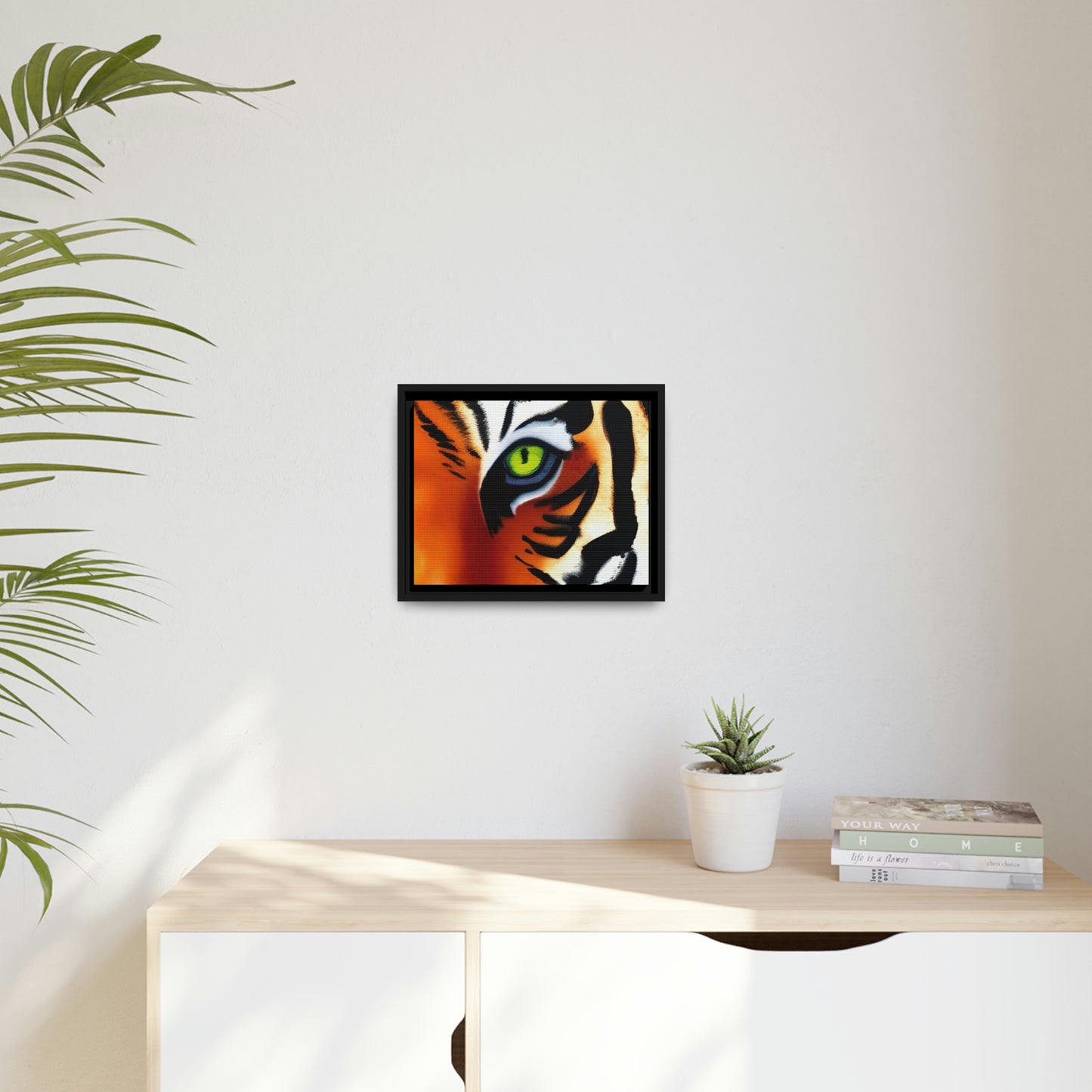 TIGER - Matte Canvas, Black Frame