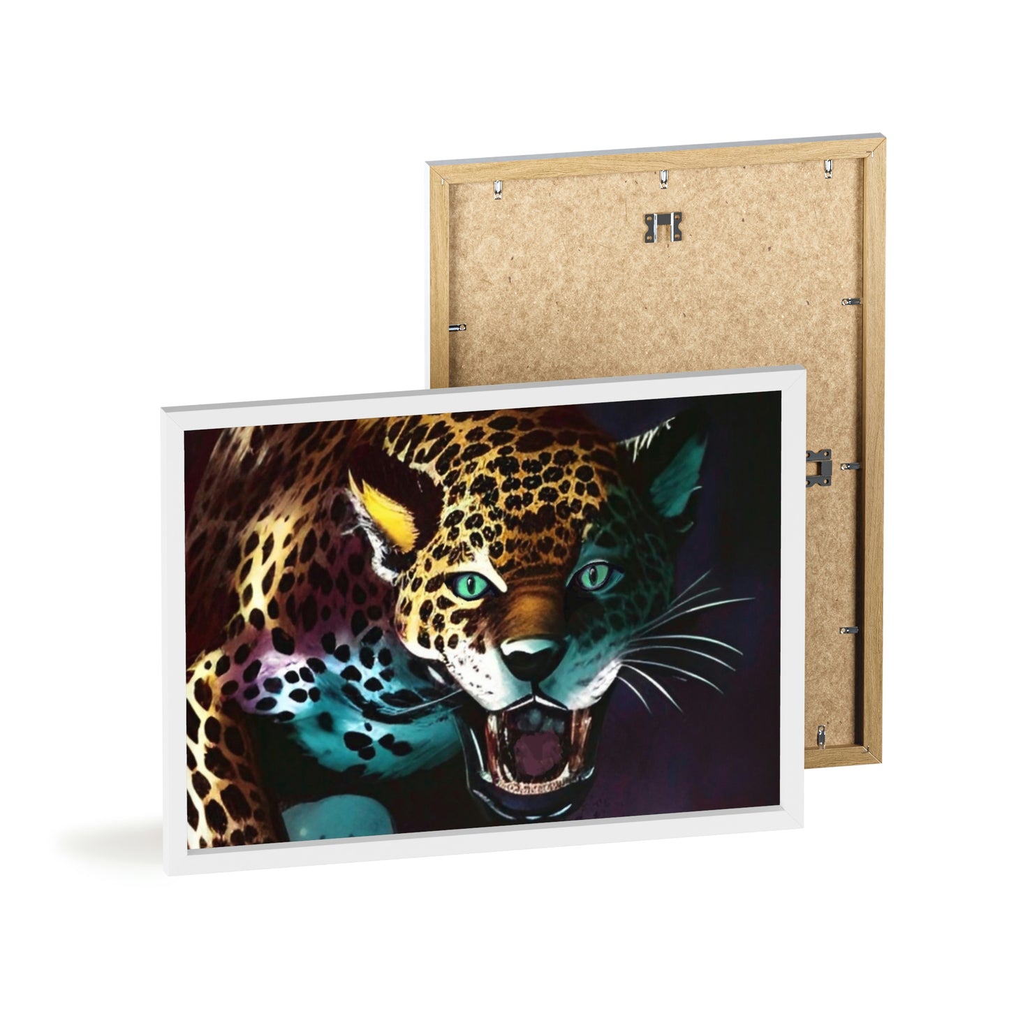 Jaguar Poster with Wooden Frame