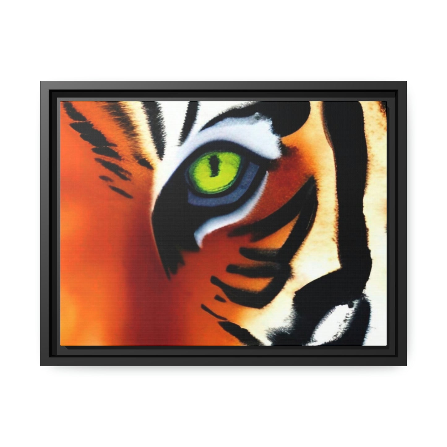 TIGER - Matte Canvas, Black Frame