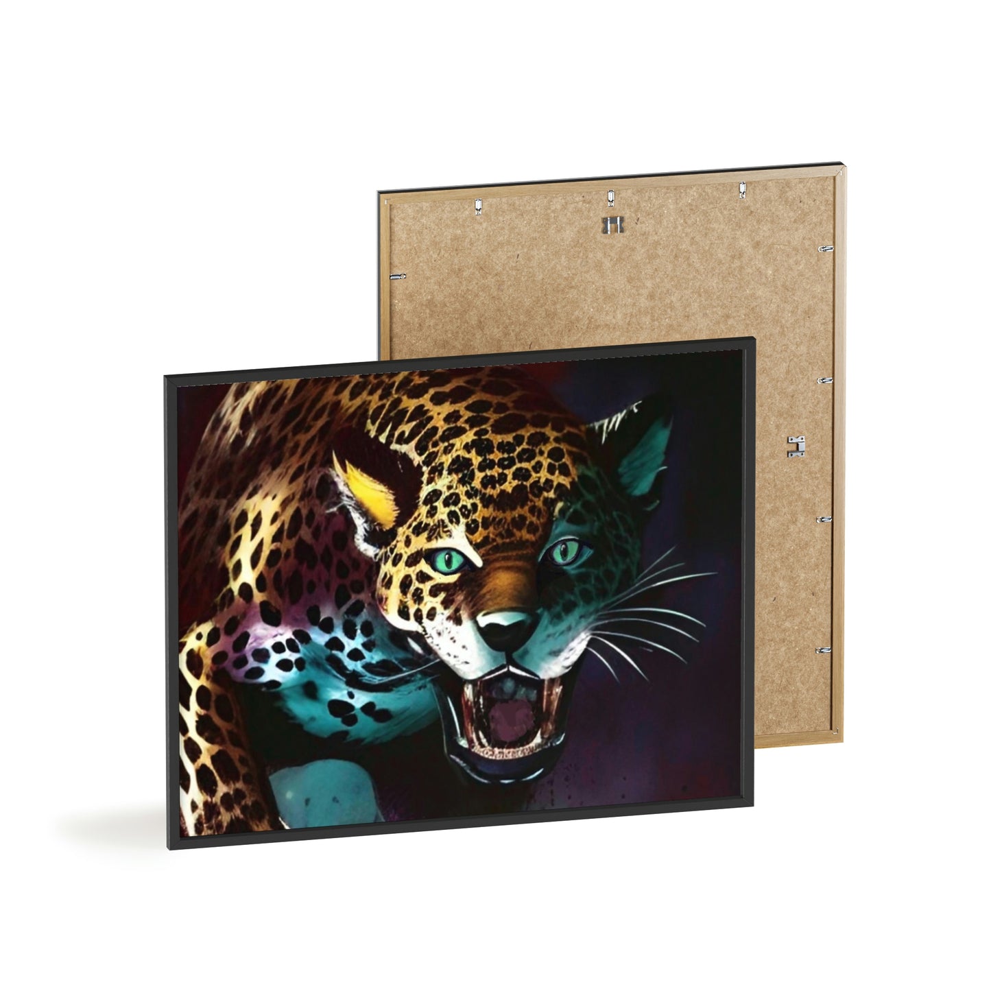 Jaguar Poster with Wooden Frame