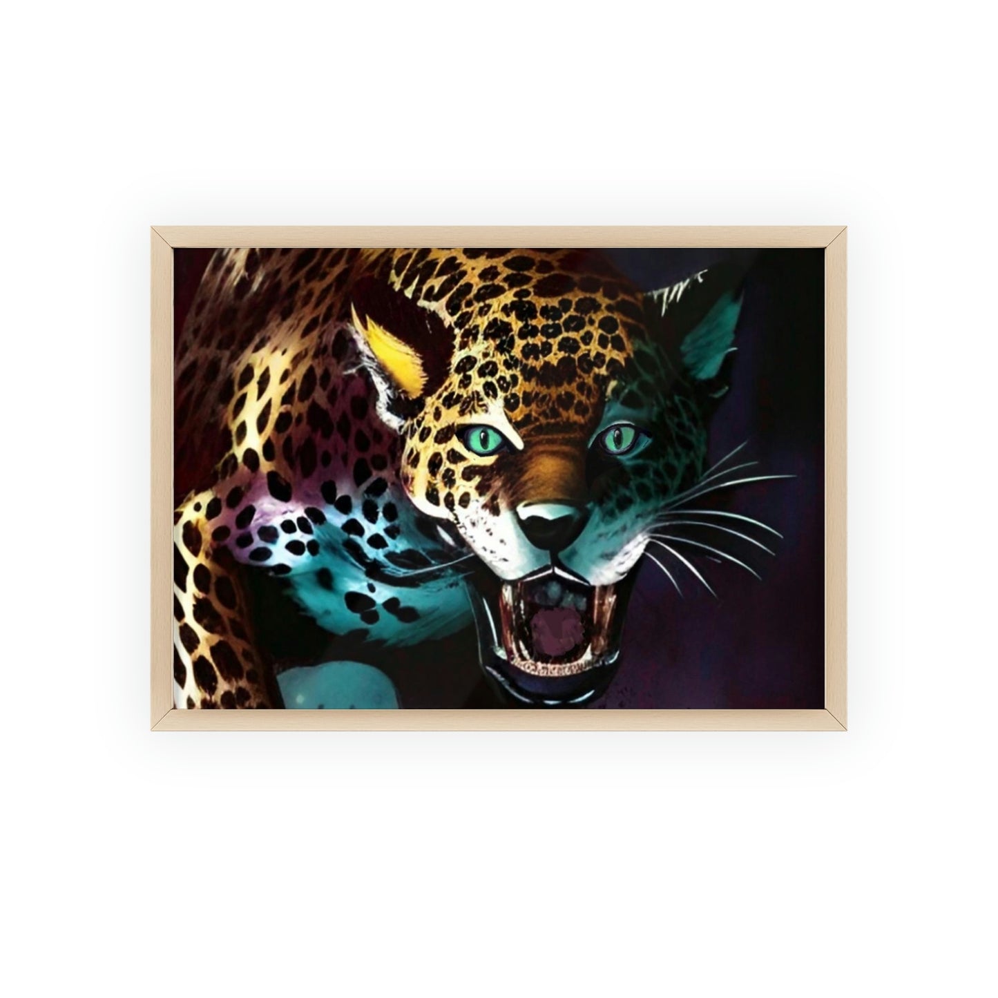 Jaguar Poster with Wooden Frame