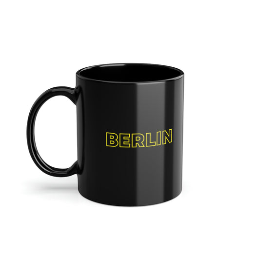 BERLIN - CITY MUG - Black Coffee Cup, 11oz