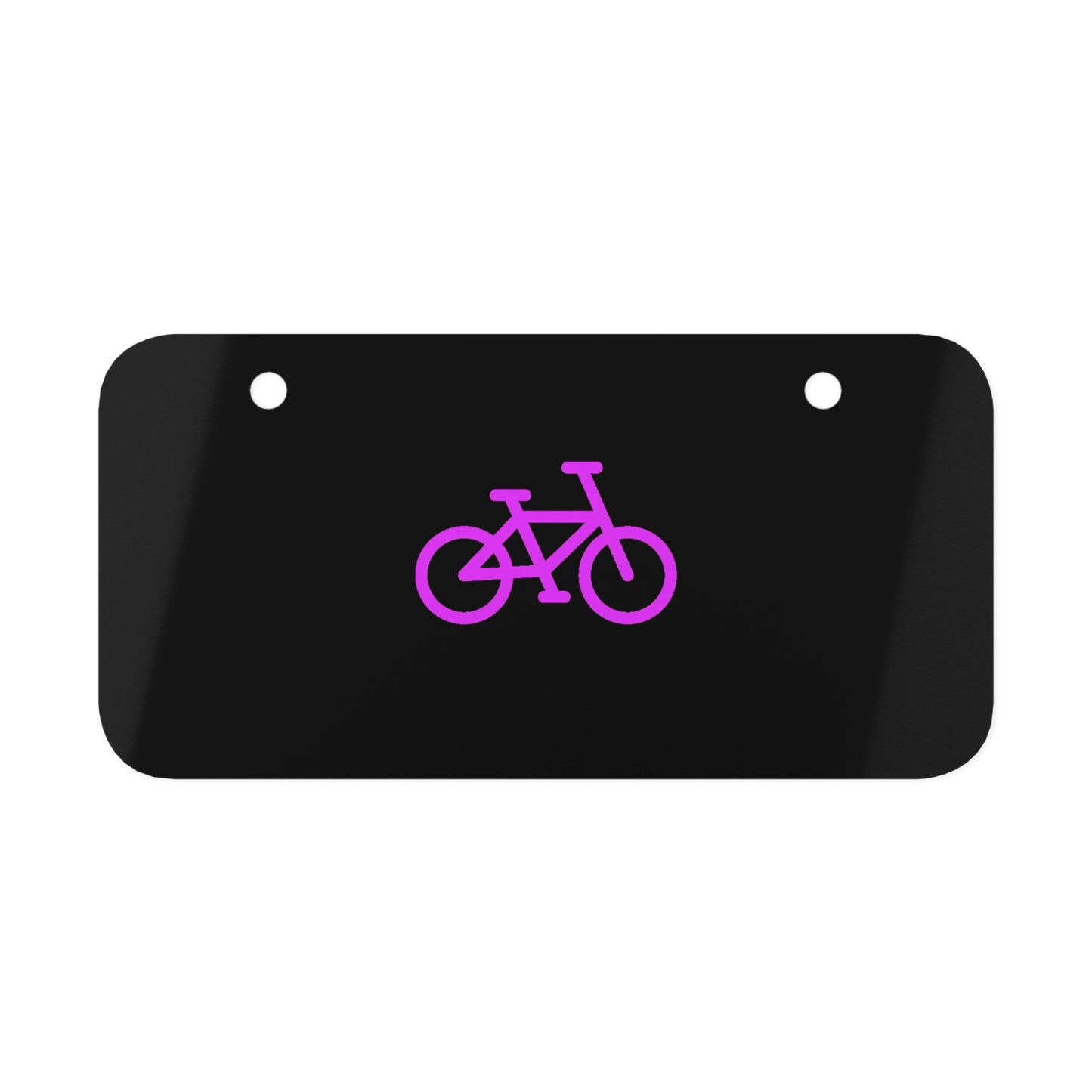 Mini License Plate - Black + Pink