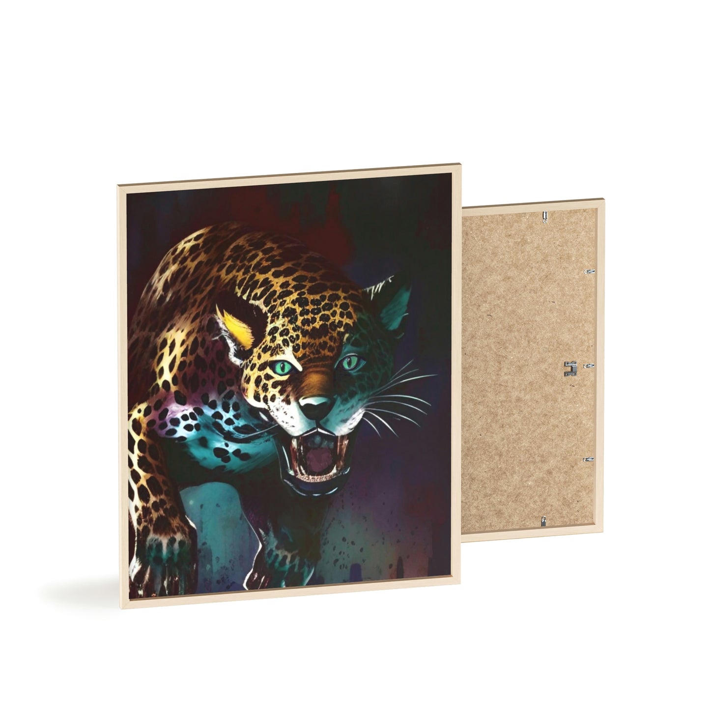 Jaguar Poster with Wooden Frame