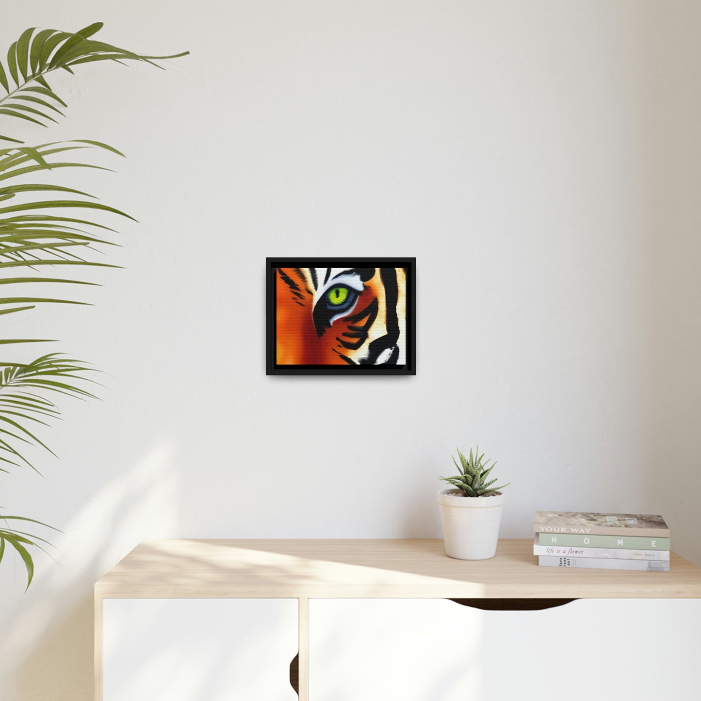 TIGER - Matte Canvas, Black Frame